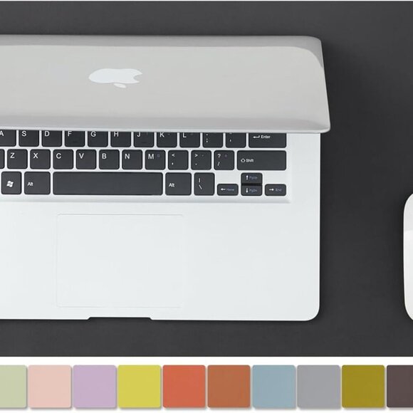 Compact Leather Desk Mat - Small Non-Slip PU Desk Pad for Office and Home - Desk - Picture 1 of 6